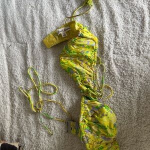 Love & Lemons Yellow Floral Top